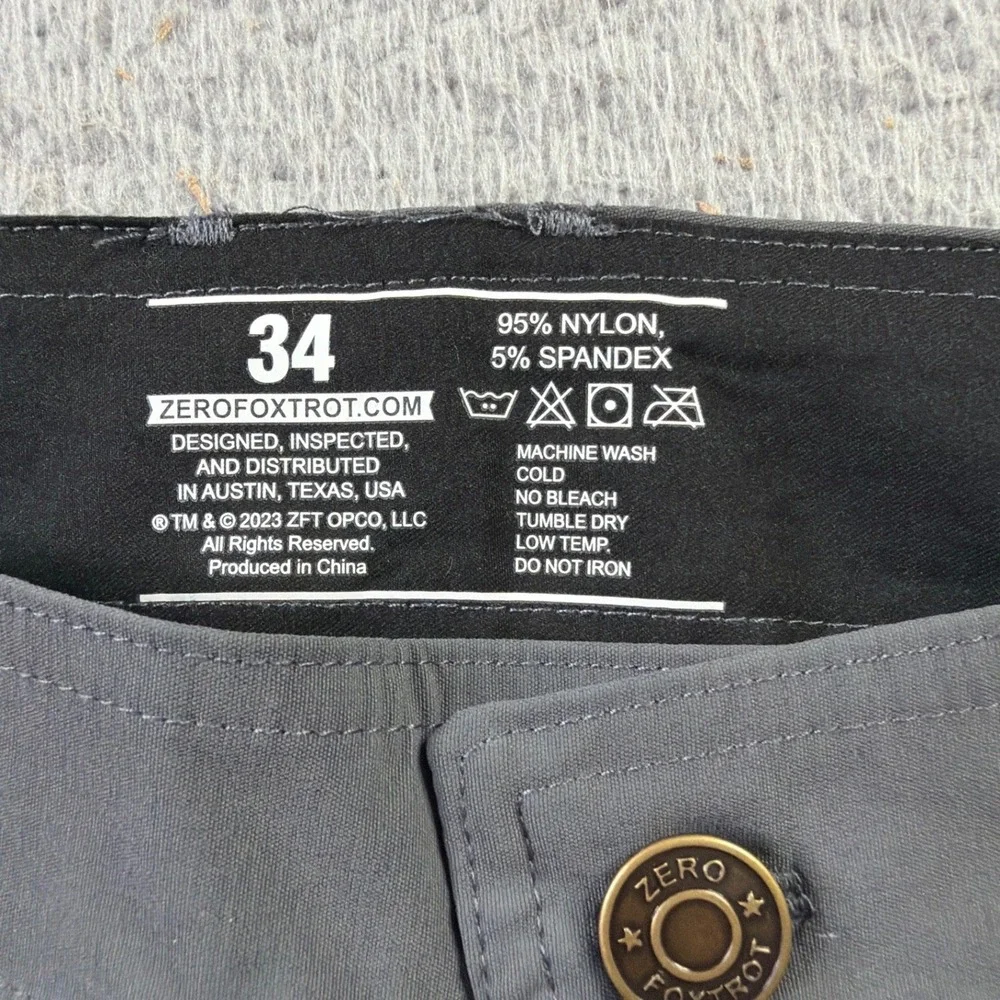 Zero Foxtrot Field Cargo Shorts Gray Mens 34 Stretch Nylon Utility Tactical NWOT